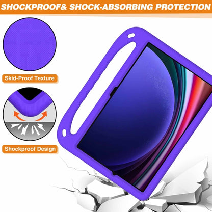 For Samsung Galaxy Tab S9+ Handle EVA Shockproof Tablet Case with Holder(Purple) - Galaxy Tab S9+ Cases by buy2fix | Online Shopping UK | buy2fix