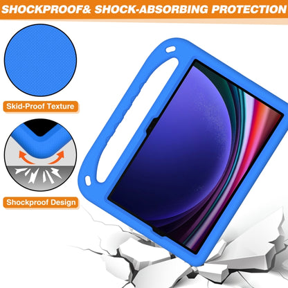 For Samsung Galaxy Tab S9 Handle EVA Shockproof Tablet Case with Holder(Blue) - Galaxy Tab S9 Cases by buy2fix | Online Shopping UK | buy2fix