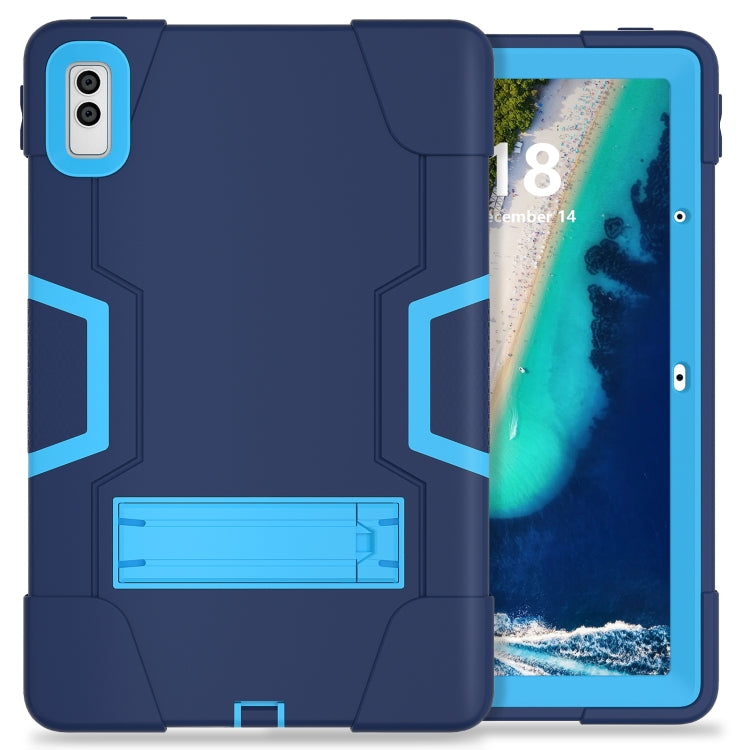 For Lenovo Tab M10 5G 10.6 inch Contrast Color Silicone PC Tablete Case with Holder(Navy Blue + Blue) - Lenovo by buy2fix | Online Shopping UK | buy2fix