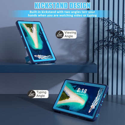 For Lenovo Tab M10 5G 10.6 inch Contrast Color Silicone PC Tablete Case with Holder(Navy Blue + Blue) - Lenovo by buy2fix | Online Shopping UK | buy2fix