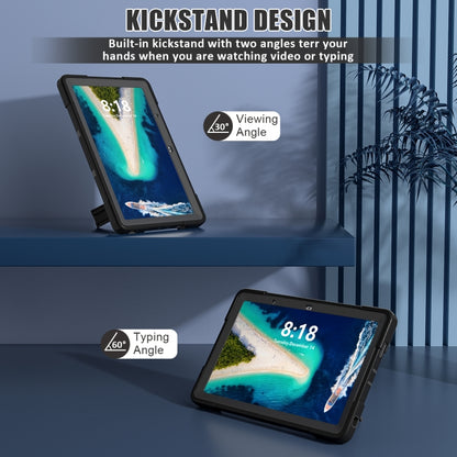 For Lenovo Tab M10 5G 10.6 inch Contrast Color Silicone PC Tablete Case with Holder(Black) - Lenovo by buy2fix | Online Shopping UK | buy2fix