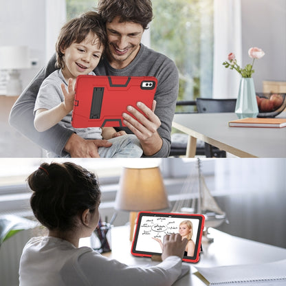 For Lenovo Tab M10 5G 10.6 inch Contrast Color Silicone PC Tablete Case with Holder(Red Black) - Lenovo by buy2fix | Online Shopping UK | buy2fix