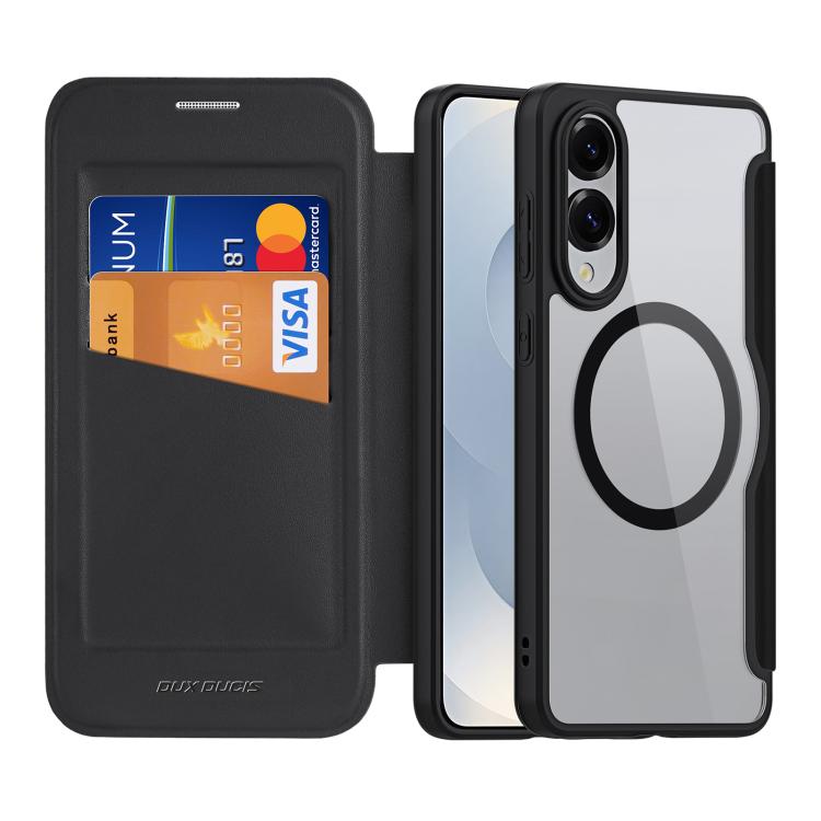 For Samsung Galaxy S25 Edge 5G DUX DUCIS Skin X Pro Series Magsafe PC + TPU Phone Leather Case(Black) - Galaxy S25 Edge 5G Cases by DUX DUCIS | Online Shopping UK | buy2fix