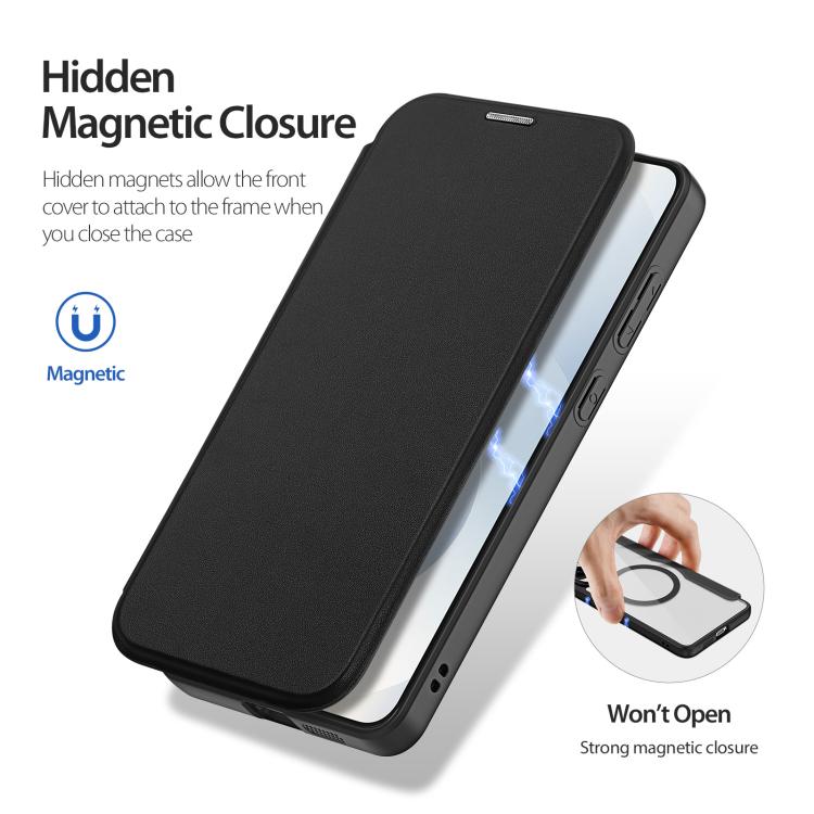 For Samsung Galaxy S25 Edge 5G DUX DUCIS Skin X Pro Series Magsafe PC + TPU Phone Leather Case(Black) - Galaxy S25 Edge 5G Cases by DUX DUCIS | Online Shopping UK | buy2fix