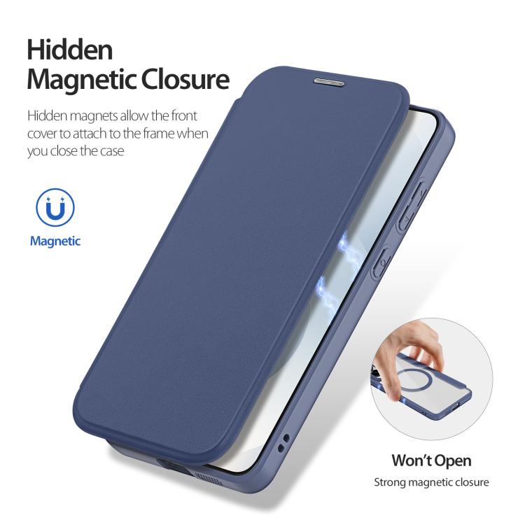 For Samsung Galaxy S25 Edge 5G DUX DUCIS Skin X Pro Series Magsafe PC + TPU Phone Leather Case(Blue) - Galaxy S25 Edge 5G Cases by DUX DUCIS | Online Shopping UK | buy2fix