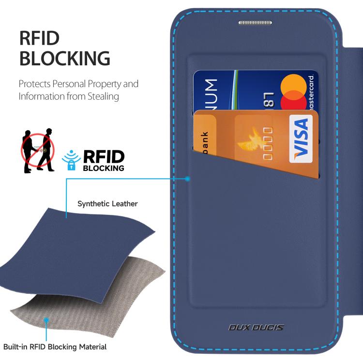 For Samsung Galaxy S25 Edge 5G DUX DUCIS Skin X Pro Series Magsafe PC + TPU Phone Leather Case(Blue) - Galaxy S25 Edge 5G Cases by DUX DUCIS | Online Shopping UK | buy2fix