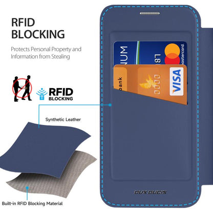 For Samsung Galaxy S25 Edge 5G DUX DUCIS Skin X Pro Series Magsafe PC + TPU Phone Leather Case(Blue) - Galaxy S25 Edge 5G Cases by DUX DUCIS | Online Shopping UK | buy2fix