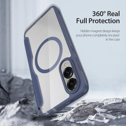 For Samsung Galaxy S25 Edge 5G DUX DUCIS Skin X Pro Series Magsafe PC + TPU Phone Leather Case(Blue) - Galaxy S25 Edge 5G Cases by DUX DUCIS | Online Shopping UK | buy2fix