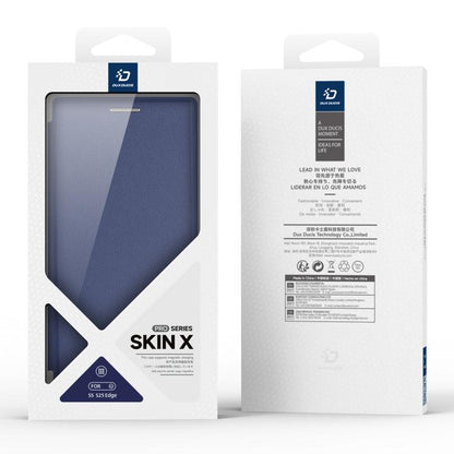 For Samsung Galaxy S25 Edge 5G DUX DUCIS Skin X Pro Series Magsafe PC + TPU Phone Leather Case(Blue) - Galaxy S25 Edge 5G Cases by DUX DUCIS | Online Shopping UK | buy2fix
