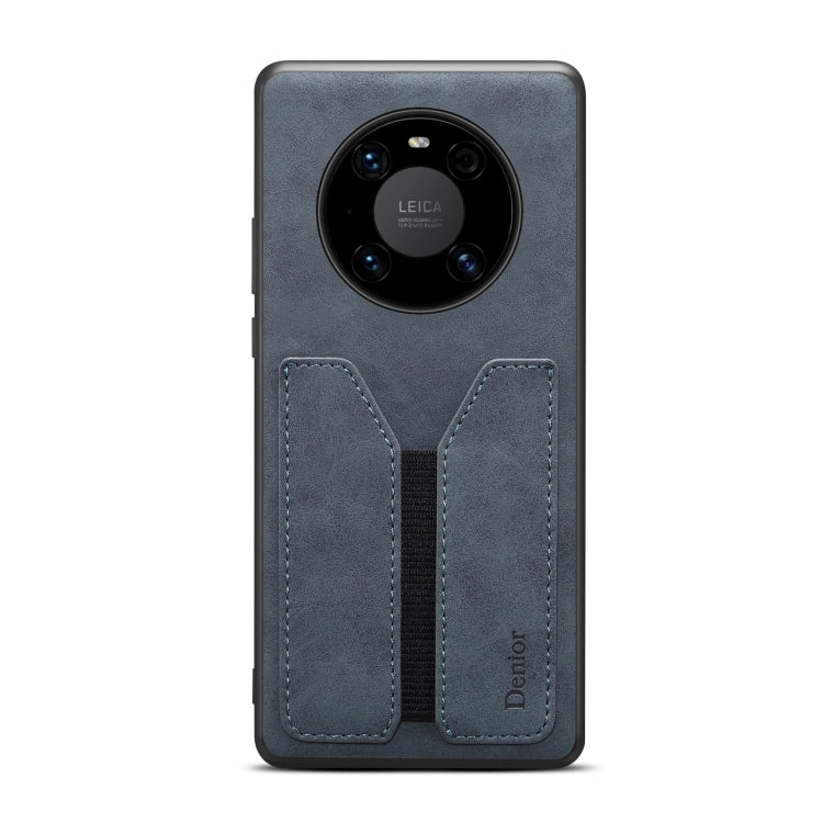 For Huawei Mate 60 Denior DV Elastic Card PU Back Cover Phone Case(Grey) - Huawei Cases by Denior | Online Shopping UK | buy2fix
