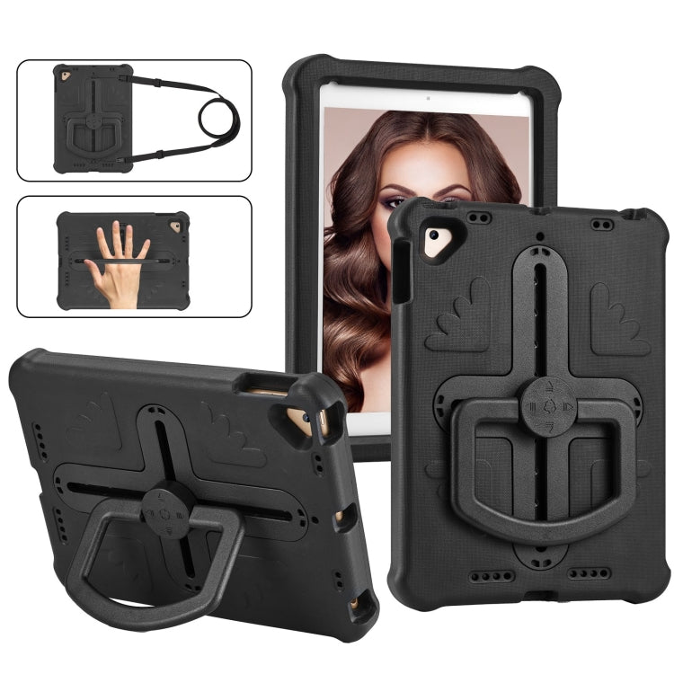 For iPad Air 2 / 9.7 2017 / 2018 Shield 360 Rotation Handle EVA Shockproof PC Tablet Case(Black) - iPad 9.7 (2018) & (2017) Cases by buy2fix | Online Shopping UK | buy2fix