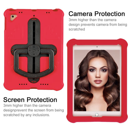 For iPad Air 2 / 9.7 2017 / 2018 Shield 360 Rotation Handle EVA Shockproof PC Tablet Case(Red Black) - iPad 9.7 (2018) & (2017) Cases by buy2fix | Online Shopping UK | buy2fix