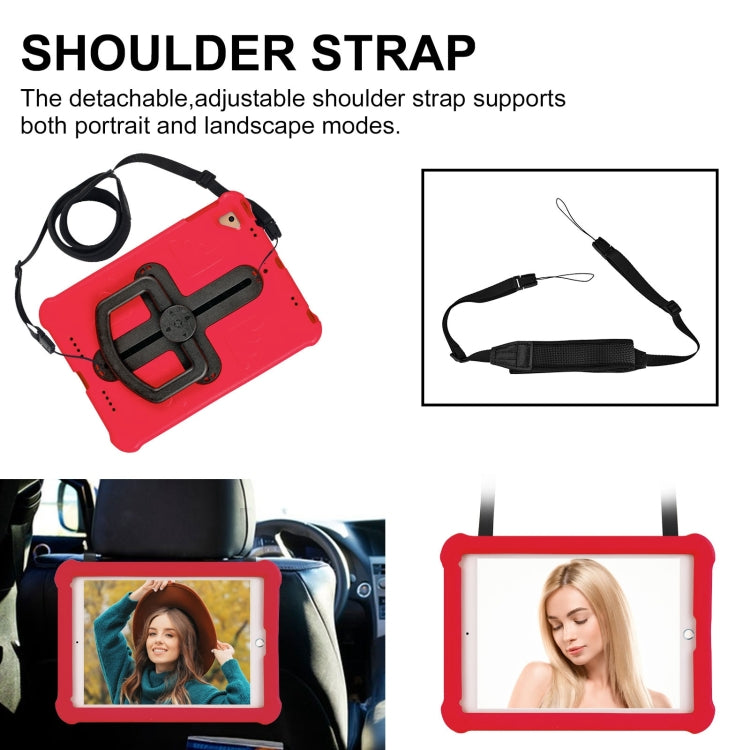For iPad Air 2 / 9.7 2017 / 2018 Shield 360 Rotation Handle EVA Shockproof PC Tablet Case(Red Black) - iPad 9.7 (2018) & (2017) Cases by buy2fix | Online Shopping UK | buy2fix