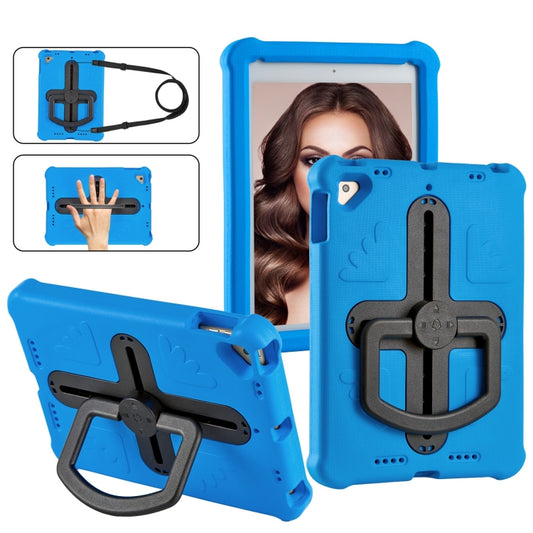 For iPad Air 2 / 9.7 2017 / 2018 Shield 360 Rotation Handle EVA Shockproof PC Tablet Case(Blue Black) - iPad 9.7 (2018) & (2017) Cases by buy2fix | Online Shopping UK | buy2fix