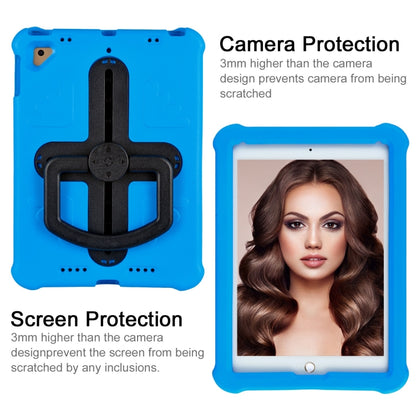 For iPad Air 2 / 9.7 2017 / 2018 Shield 360 Rotation Handle EVA Shockproof PC Tablet Case(Blue Black) - iPad 9.7 (2018) & (2017) Cases by buy2fix | Online Shopping UK | buy2fix