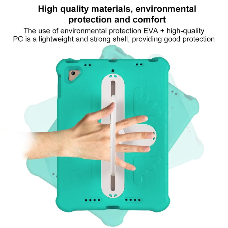 For iPad Air 2 / 9.7 2017 / 2018 Shield 360 Rotation Handle EVA Shockproof PC Tablet Case(Mint Green Beige) - iPad 9.7 (2018) & (2017) Cases by buy2fix | Online Shopping UK | buy2fix