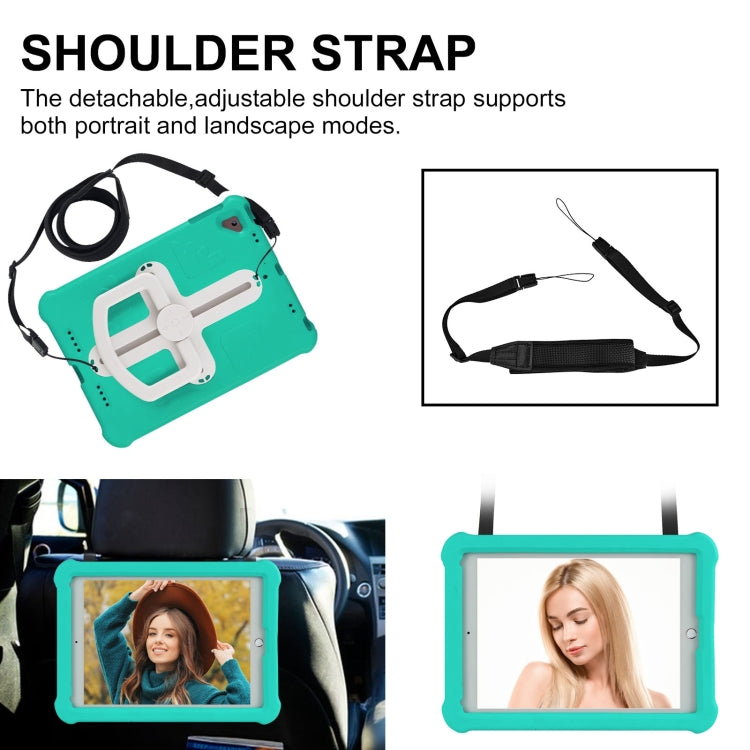 For iPad Air 2 / 9.7 2017 / 2018 Shield 360 Rotation Handle EVA Shockproof PC Tablet Case(Mint Green Beige) - iPad 9.7 (2018) & (2017) Cases by buy2fix | Online Shopping UK | buy2fix