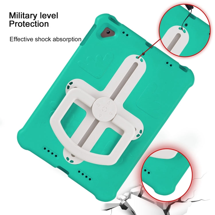 For iPad Air 2 / 9.7 2017 / 2018 Shield 360 Rotation Handle EVA Shockproof PC Tablet Case(Mint Green Beige) - iPad 9.7 (2018) & (2017) Cases by buy2fix | Online Shopping UK | buy2fix
