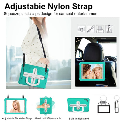 For iPad Air 2 / 9.7 2017 / 2018 Shield 360 Rotation Handle EVA Shockproof PC Tablet Case(Mint Green Beige) - iPad 9.7 (2018) & (2017) Cases by buy2fix | Online Shopping UK | buy2fix