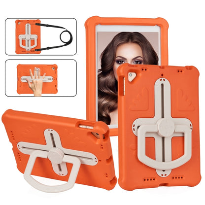 For iPad Air 2 / 9.7 2017 / 2018 Shield 360 Rotation Handle EVA Shockproof PC Tablet Case(Orange Beige) by buy2fix
