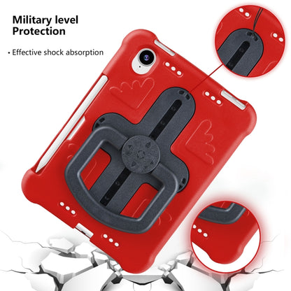 For iPad mini 6 2021 / mini 2024 Shield 360 Rotation Handle EVA Shockproof PC Tablet Case(Red Black) - iPad mini 6 Cases by buy2fix | Online Shopping UK | buy2fix