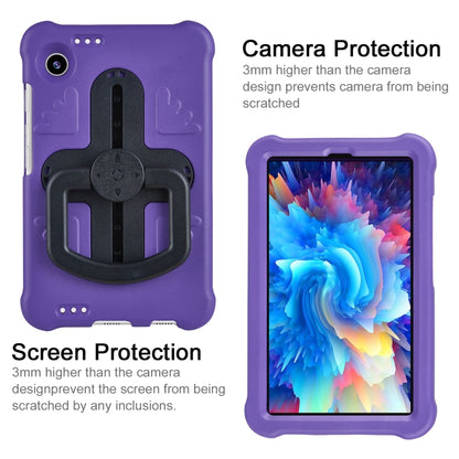 For iPad mini 6 2021 / mini 2024 Shield 360 Rotation Handle EVA Shockproof PC Tablet Case(Purple Black) - iPad mini 6 Cases by buy2fix | Online Shopping UK | buy2fix