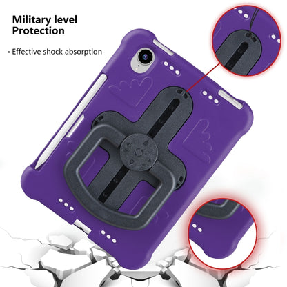 For iPad mini 6 2021 / mini 2024 Shield 360 Rotation Handle EVA Shockproof PC Tablet Case(Purple Black) - iPad mini 6 Cases by buy2fix | Online Shopping UK | buy2fix