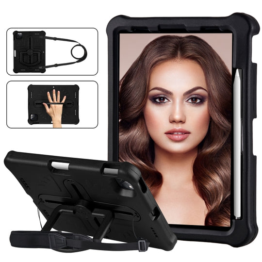 For iPad Air 11 2024  / 2025 / 2026 Shield 360 Rotation Handle EVA Shockproof PC Tablet Case(Black)