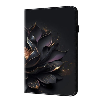 For Samsung Galaxy Tab S9 Crystal Texture Painted Leather Tablet Case(Purple Lotus) - Galaxy Tab S9 Cases by buy2fix | Online Shopping UK | buy2fix