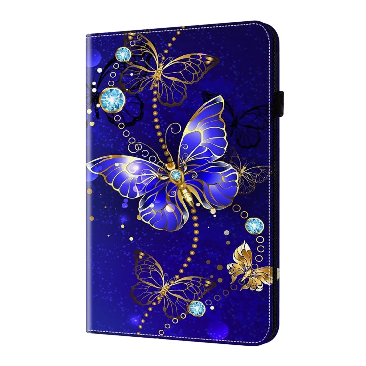 For Samsung Galaxy Tab S9 Ultra Crystal Texture Painted Leather Tablet Case(Diamond Butterflies) - Galaxy Tab S9 Ultra Cases by buy2fix | Online Shopping UK | buy2fix