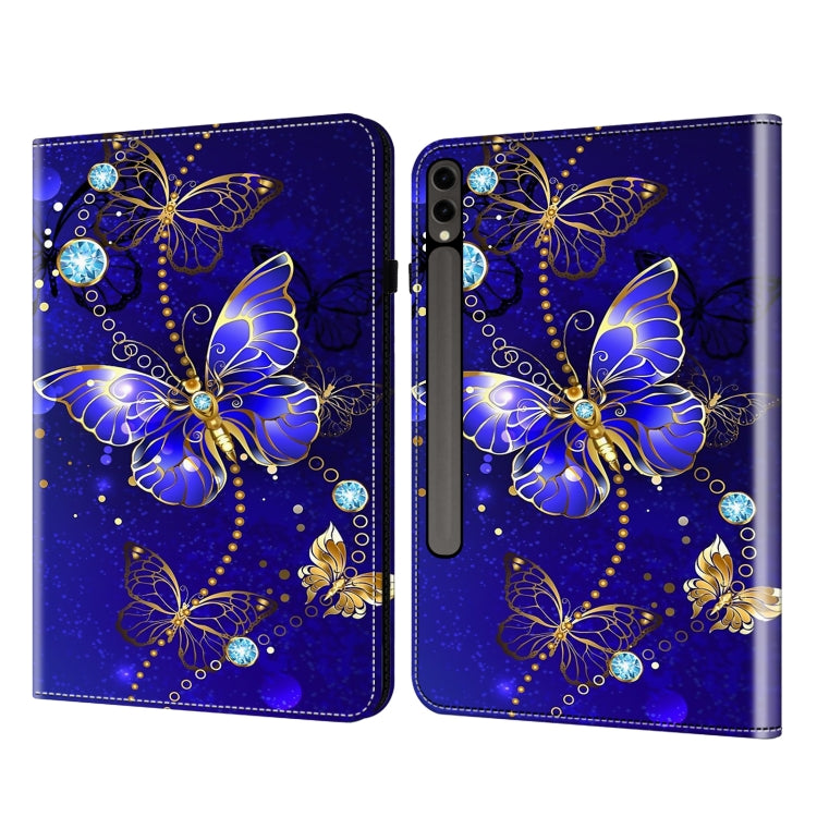 For Samsung Galaxy Tab S9+ / S9 FE+ Crystal Texture Painted Leather Tablet Case(Diamond Butterflies) - Galaxy Tab S9 FE+ by buy2fix | Online Shopping UK | buy2fix