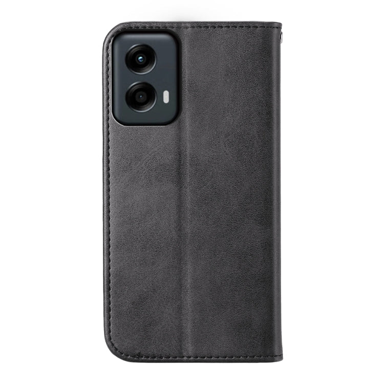 For Motorola Moto G Stylus 5G 2024 Cubic Grid Calf Texture Magnetic Leather Phone Case(Black) - Motorola Cases by buy2fix | Online Shopping UK | buy2fix