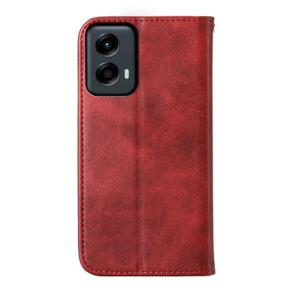 For Motorola Moto G Stylus 5G 2024 Cubic Grid Calf Texture Magnetic Leather Phone Case(Red) - Motorola Cases by buy2fix | Online Shopping UK | buy2fix