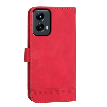 For Motorola Moto G Stylus 5G 2024 Dierfeng Dream Line TPU + PU Leather Phone Case(Red) - Motorola Cases by buy2fix | Online Shopping UK | buy2fix