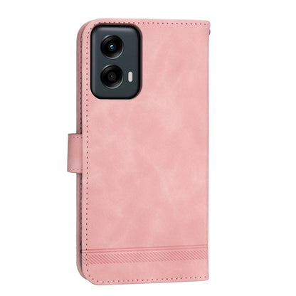 For Motorola Moto G Stylus 5G 2024 Dierfeng Dream Line TPU + PU Leather Phone Case(Pink) - Motorola Cases by buy2fix | Online Shopping UK | buy2fix