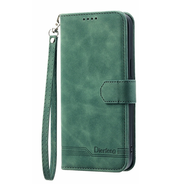 For Motorola Moto G Stylus 5G 2024 Dierfeng Dream Line TPU + PU Leather Phone Case(Green) - Motorola Cases by buy2fix | Online Shopping UK | buy2fix