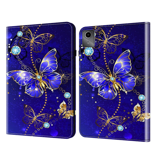 For Lenovo Tab M11 / Xiaoxin Pad 11 2024 Crystal Texture Painted Leather Tablet Case(Diamond Butterflies) - Lenovo by buy2fix | Online Shopping UK | buy2fix