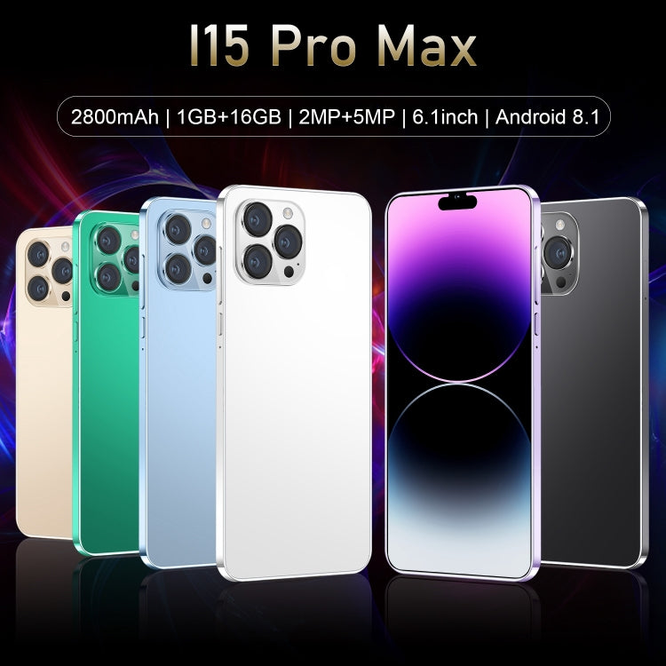 i15 Pro Max / N85, 1GB+16GB, 6.1 inch Screen, Face Identification, Android  8.1 MTK6580A Quad Core, Network: 3G, Dual SIM(White) -  by buy2fix | Online Shopping UK | buy2fix