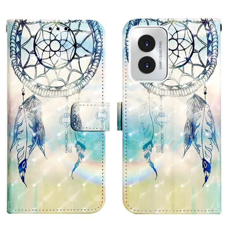 For Motorola Moto G Play 4G 2024 3D Painting Horizontal Flip Leather Phone Case(Dream Wind Chimes) - Motorola Cases by buy2fix | Online Shopping UK | buy2fix