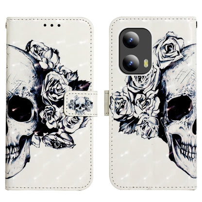 For Motorola Moto G Play 5G 2024 3D Painting Horizontal Flip Leather Phone Case(Skull) - Motorola Cases by buy2fix | Online Shopping UK | buy2fix