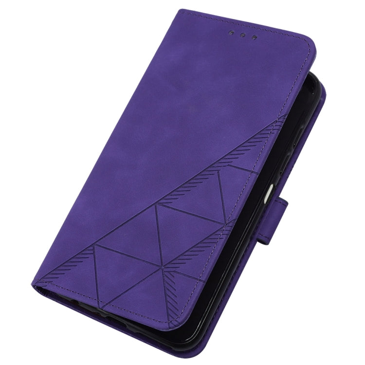 For Motorola Moto G Play 5G 2024 Crossbody 3D Embossed Flip Leather Phone Case(Purple) - Motorola Cases by buy2fix | Online Shopping UK | buy2fix