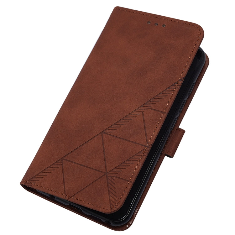 For Motorola Moto G Stylus 5G 2024 Crossbody 3D Embossed Flip Leather Phone Case(Brown) - Motorola Cases by buy2fix | Online Shopping UK | buy2fix