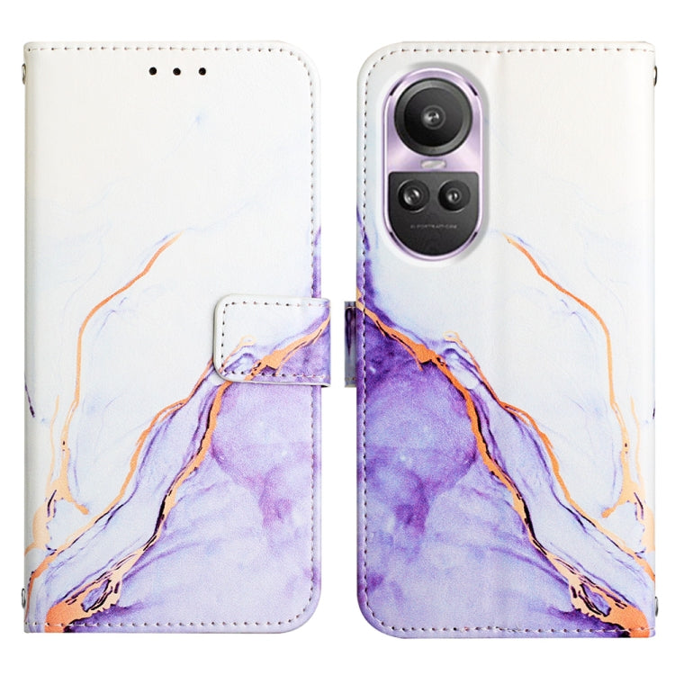 For OPPO Reno10/10 Pro Global PT003 Marble Pattern Flip Leather Phone Case(LS006) - OPPO Cases by buy2fix | Online Shopping UK | buy2fix