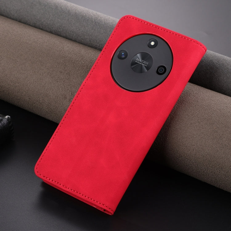 For Honor X50 AZNS Skin Feel Calf Texture Flip Leather Phone Case(Red) - Honor Cases by AZNS | Online Shopping UK | buy2fix