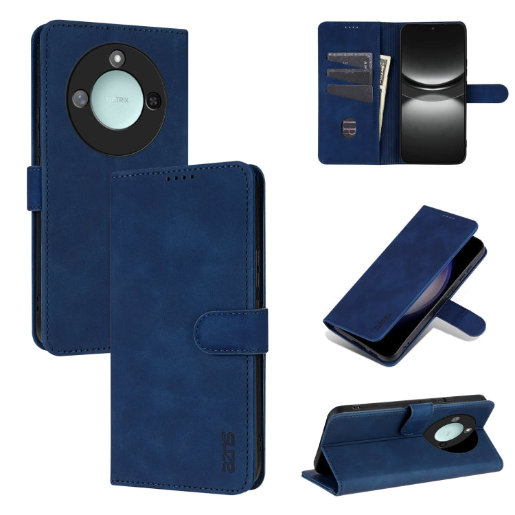 For Honor X60 AZNS Skin Feel Calf Texture Flip Leather Phone Case(Blue) - Honor Cases by AZNS | Online Shopping UK | buy2fix