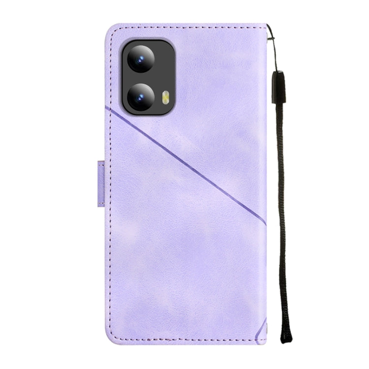 For Motorola Moto G Play 5G 2024 Skin Feel Embossed Leather Phone Case(Light Purple) - Motorola Cases by buy2fix | Online Shopping UK | buy2fix