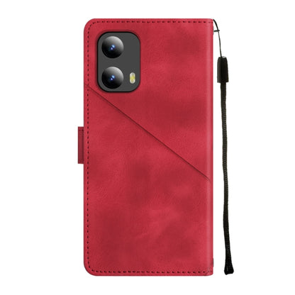 For Motorola Moto G Play 5G 2024 Skin Feel Embossed Leather Phone Case(Red) - Motorola Cases by buy2fix | Online Shopping UK | buy2fix