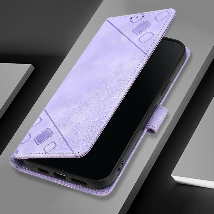 For Google Pixel 10 5G Global Skin-feel Embossed Leather Phone Case(Light Purple) - Google Cases by buy2fix | Online Shopping UK | buy2fix