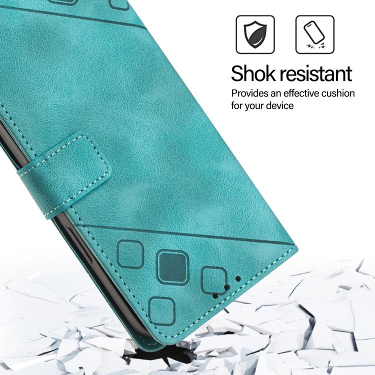 For Google Pixel 10 5G Global Skin-feel Embossed Leather Phone Case(Green) - Google Cases by buy2fix | Online Shopping UK | buy2fix