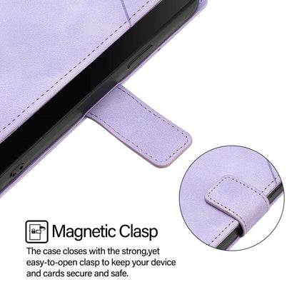 For Google Pixel 10 Pro XL 5G Global Skin-feel Embossed Leather Phone Case(Light Purple) - Google Cases by buy2fix | Online Shopping UK | buy2fix